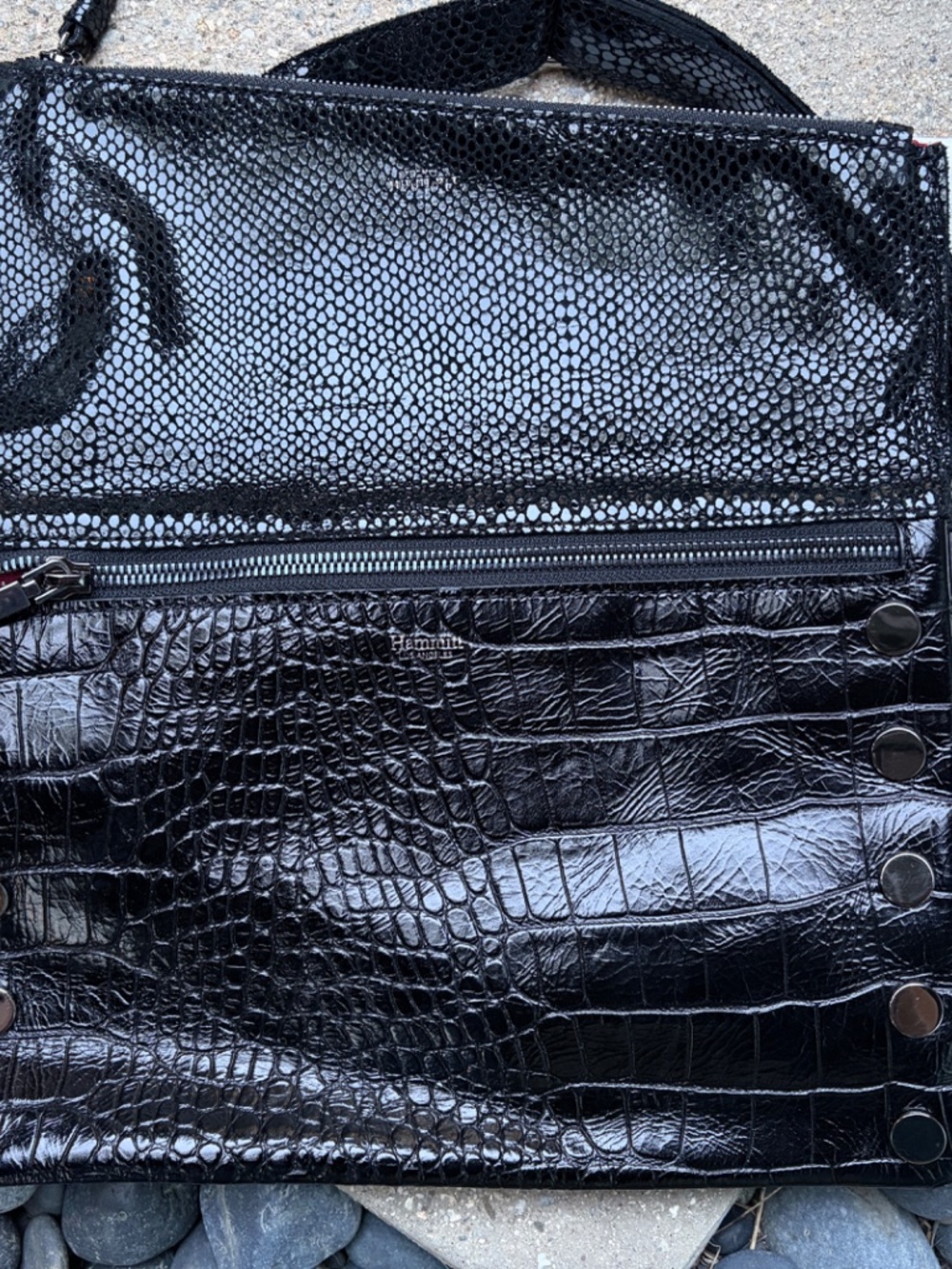 Hammitt Dillon Crocodile Embossed Crossbody (size Medium) - Excellent Condition - Picture 9 of 14